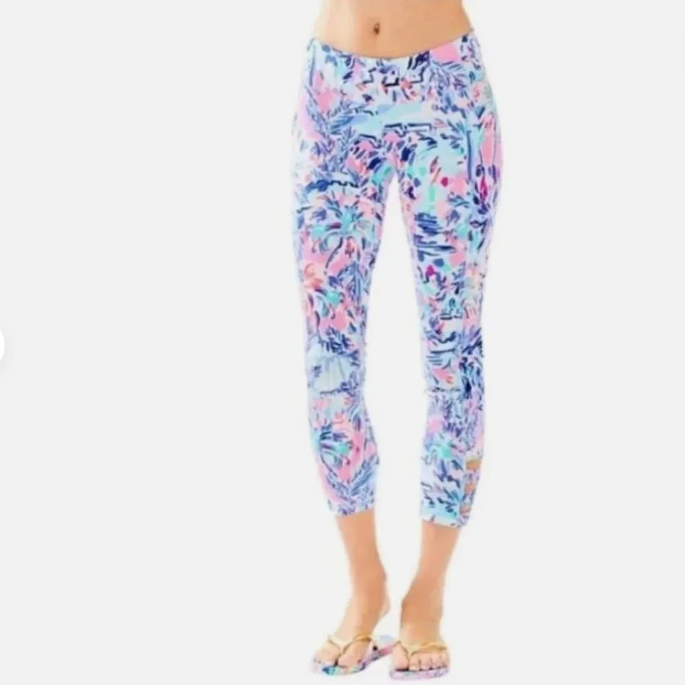 LILLY PULITZER Legging Luxletic Crop Pink weekender cabana cocktail Cutout xxs